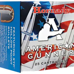 Hornady 90244 American Gunner 9mm Luger 115 gr Hornady XTP Hollow Point 25 Per Box/10 Case