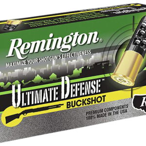 Remington Ammunition 20633 Ultimate Defense Buckshot 12 Gauge 3" 00 Buck Shot 5 Per Box/20 Cs