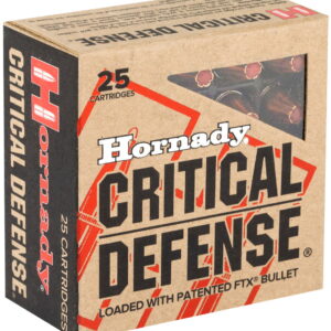 Hornady 90250 Critical Defense 9mm Luger 115 gr Hornady Flex Tip eXpanding 25 Per Box/10 Case