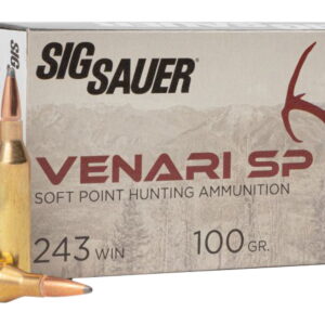 Sig Sauer V243SP10020 Venari 243 Win 100 gr Soft Point 20 Per Box/10 Case