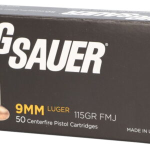 Sig Sauer E9MMB150 Elite Ball 9mm Luger 115 gr Full Metal Jacket 50 Per Box/20 Case