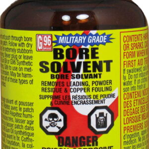 G96 1108 Military Grade Bore Solvent Removes Powder, Lead, Plastic Fouling 4 oz Jar