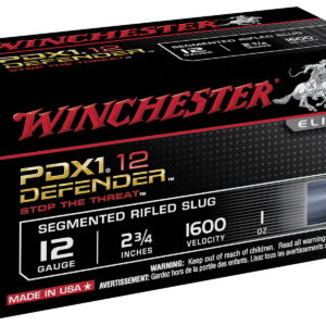 Winchester Ammo S12PDX1S PDX1 Defender 12 Gauge 2.75" 1 oz Rifled Slug Shot 10 Per Box/10 Case