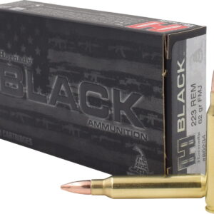 Hornady 80234 Black 223 Rem 62 gr Full Metal Jacket 20 Per Box/10 Case