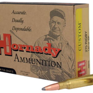 Hornady 8070 Custom 275 Rigby 140 gr InterLock Spire Point 20 Per Box/10 Case