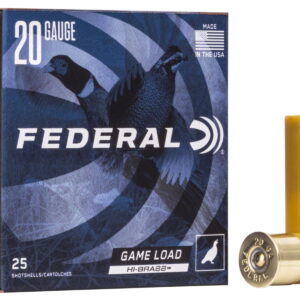 Federal H2046 Game-Shok High Brass 20Gauge 2.75" 1oz 6Shot 25 Per Box/10 Case