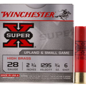 Winchester Ammo X286 Super X Heavy Game Load High Brass 28 Gauge 2.75" 3/4 oz 6 Shot 25 Per Bx/ 10 Case