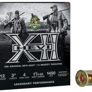 HEVI-Shot HS53304 HEVI-XII 12 Gauge 3" 1 1/4 oz Tungsten 4 Shot 25 Per Box/10 Case