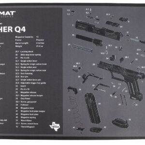 TekMat TEKR17WALQ4SF Walther Q4 SF Cleaning Mat Walther Q4 SF Parts Diagram 11" x 17"