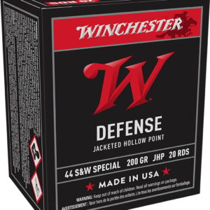 Winchester Ammo USA44SWJHP USA 44 S&W Spl 200 gr Jacket Hollow Point 20 Per Box/10 Case