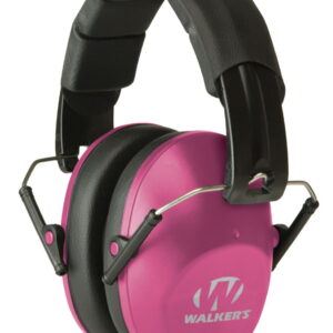 Walker's GWPFPM1PNK Pro Low Profile Passive Muff 22 dB Over the Head Pink/Black Polymer