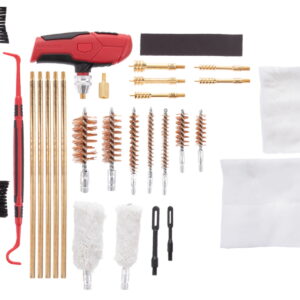 Birchwood Casey UNVCLNKIT Universal Cleaning Kit Multi-Caliber/Multi-Gauge 22 Pieces Black/Red
