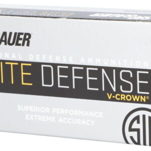 Sig Sauer E9MMA250 Elite Performance 9mm Luger 124 gr V Crown Jacketed Hollow Point 50 Per Box/10 Case