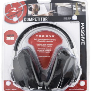 Radians CP0100CS Competitor Muff 26 dB Over the Head Black Adult 1 Pair