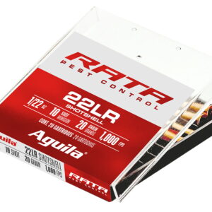 Aguila 1B222600 Rata Pest Control 22LR 20gr Standard Velocity Solid Point 20 Per Box/50 Case