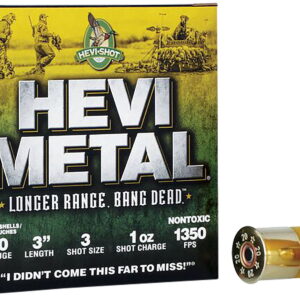 HEVI-Metal HS39003 HEVI-Metal Longer Range 20 Gauge 3" 1 oz 3 Shot 25 Per Box/10 Case