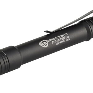 Streamlight 66133 Stylus Pro USB PenLight Black Anodized 90/350 Lumens White LED