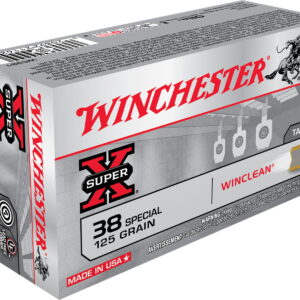 Winchester Ammo WC381 Super X 38 Special 125 gr Winclean Brass Enclosed Base 50 Per Box/10 Case