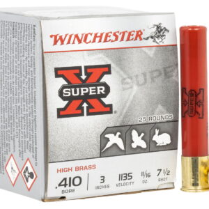 Winchester Ammo X4137 Super X Heavy Game Load High Brass 410 Gauge 3" 11/16 oz 7.5 Shot 25 Bx/ 10 Case