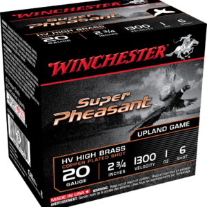 Winchester Ammo X20PH6 Super Pheasant Magnum High Brass 20 Gauge 2.75" 1 oz 6 Shot 25 Bx/ 10 Case