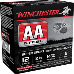 Winchester Ammo AASCL12S8 AA Super Sport Sporting Clay 12 Gauge 2.75" 1 oz 8 Shot 25 Per Box/10 Case
