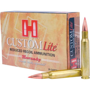 Hornady 81066 Custom Lite 30-06 Springfield 125 gr Super Shock Tip 20 Per Box/10 Case