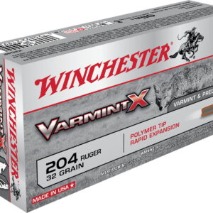 Winchester Ammo X204P Varmint X 204 Ruger 32 gr Polymer Tip Rapid Expansion 20 Per Box/10 Case