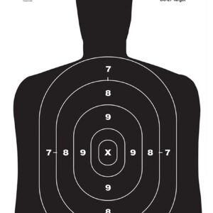 Birchwood Casey 37202 EZE-Scorer BC-27 Silhouette Paper Hanging Universal 12" x 18" Black/White 10 Pk.