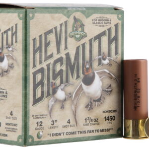 HEVI-Shot HS14004 HEVI-Bismuth 12 Gauge 3" 1 3/8 oz Bismuth 4 Shot 25 Per Box/10 Case