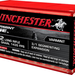 Winchester Ammo S22LRFSP Varmint HE 22 LR 37 gr 3/1 Segmenting Expansion 50 Per Box/20 Case