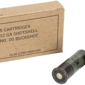 Winchester Ammo Q1544 Military Grade 12 Gauge 2.75" 9 Pellets 00 Buck Shot 5 Per Bx/ 50 Case