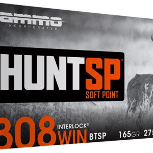 Ammo Inc 308165SPA20 Hunt 308Win 165gr Soft Point 20 Per Box/10 Case
