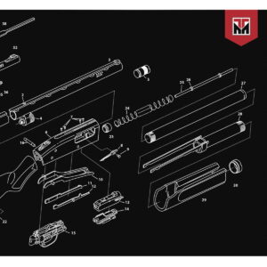 TekMat TEKR36MOSSBERGG Mossberg Shotgun Cleaning Mat Mossberg Shotgun Parts Diagram 12" x 36"