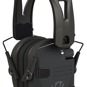 Walker's GWPRSEMRH RAZR Razor Slim Electronic Muff 23 dB Over the Head Black Polymer