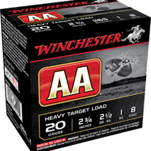 Winchester Ammo AAH208 AA Heavy 20 Gauge 2.75" 1 oz 8 Shot 25 Per Box/10 Case