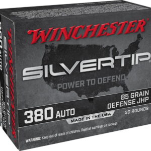 Winchester Ammo W380ST Silvertip 380 ACP 85 gr Silvertip Jacket Hollow Point 20 Per Box/10 Case