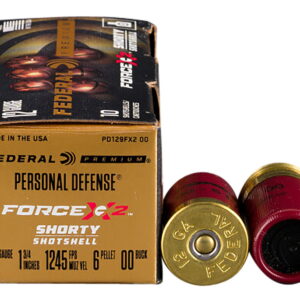 Federal PD129FX200 Premium Force X2 12Gauge 1.75" 6Pellets 00BuckShot 10 Per Box/10 Case