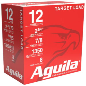 Aguila 1CHB1252 Trap Load High Velocity 12Gauge 2.75" 7/8oz 8Shot 25 Per Box/10 Case
