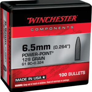 Winchester Ammo WB65PP129X Power-Point 6.5 Creedmoor 129 gr 100 Per Box/10 Case