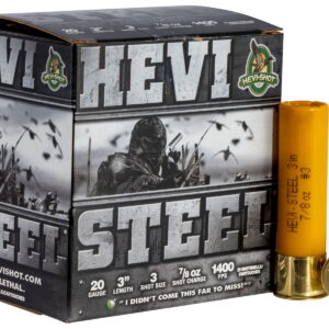 HEVI-Shot HS62003 HEVI-Steel 20 Gauge 3" 7/8 oz 3 Shot 25 Per Box/10 Case