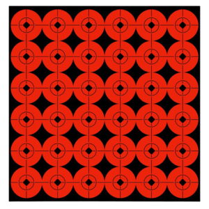 Birchwood Casey 33901 Target Spots Self-Adhesive Paper Black/Orange 1" Bullseye 360 Targets