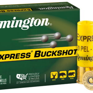 Remington Ammunition 26877 Express Buckshot 20 Gauge 2.75" 3 Buck Shot 15 Per Box/5 Cs