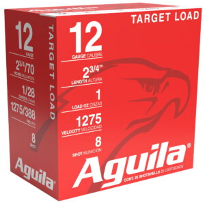 Aguila 1CHB1328 Target Load Competition 12Gauge 2.75" 1oz 8Shot 25 Per Box/10 Case