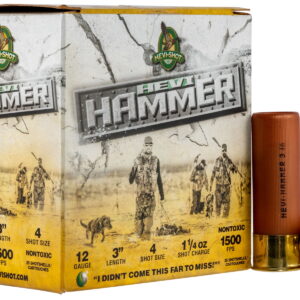 HEVI-Shot HS28004 HEVI-Hammer 12 Gauge 3" 1 1/4 oz 4 Shot 25 Per Box/10 Case
