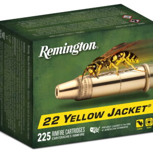 Remington Ammunition 21233 Yellow Jacket Rimfire 22 LR 33 gr Truncated Cone Hollow Point 225 Per Box/10 Cs