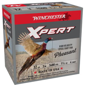 Winchester Ammo WEXP123H4 Xpert Pheasant Lead Free High Velocity 12 Gauge 3" 1 1/4 oz 4 Shot 25 Per Box/10 Case