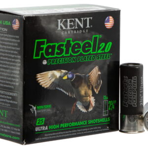 Kent Cartridge K122FS302 Fasteel 2.0 12 Gauge 2.75" 1 1/16 oz 2 Shot 25 Per Box/10 Case