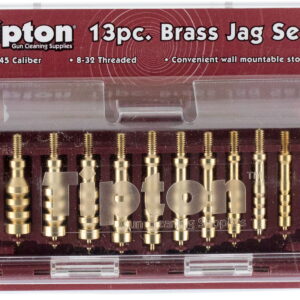 Tipton 749245 Jag Set Multi-Caliber 8-32/5-40 Thread Brass 13 Pieces Includes Storage Box