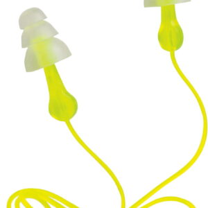Peltor 97317 Tri-Flange Reusable Earplugs Polymer 26 dB In The Ear Yellow Buds with Yellow Cord Adult 3 Pair