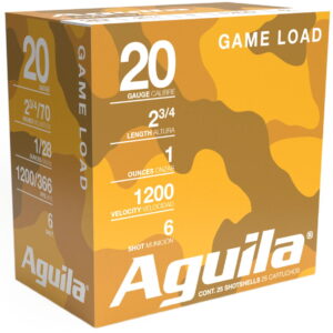 Aguila 1CHB2006 Birdshot High Velocity 20Gauge 2.75" 1oz 6Shot 25 Per Box/10 Case